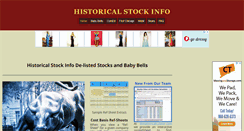 Desktop Screenshot of historicalstockinfo.com