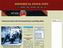 Tablet Screenshot of historicalstockinfo.com